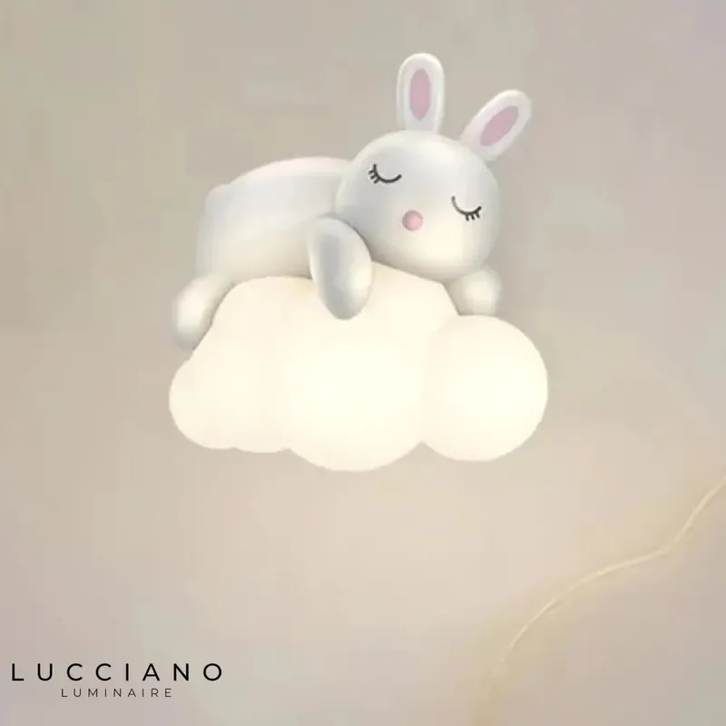 Soft and trendy bunny wall light