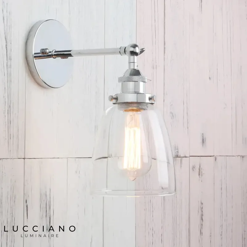 Vintage Wall Light Glass Staircase Loft