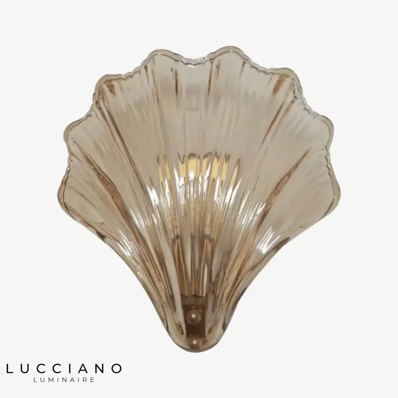 Vintage LED Glass Shell Wall Light