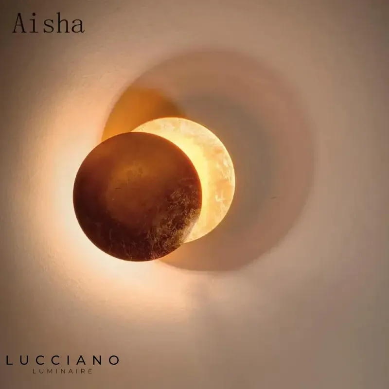 Elegant Scandinavian moon-design wall light.