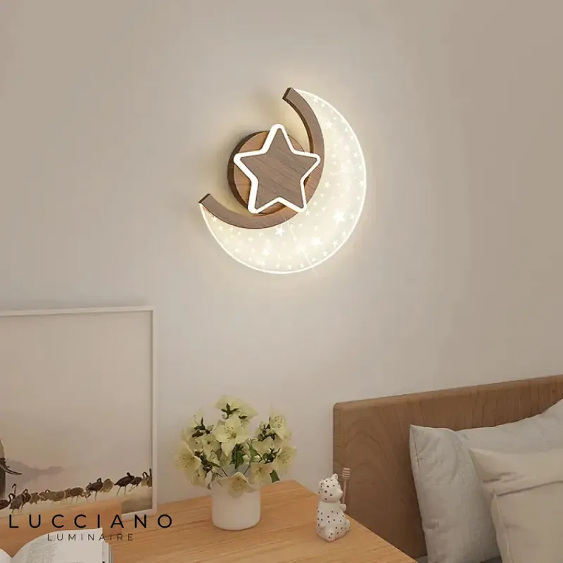 Modern design moon star wall light for children
