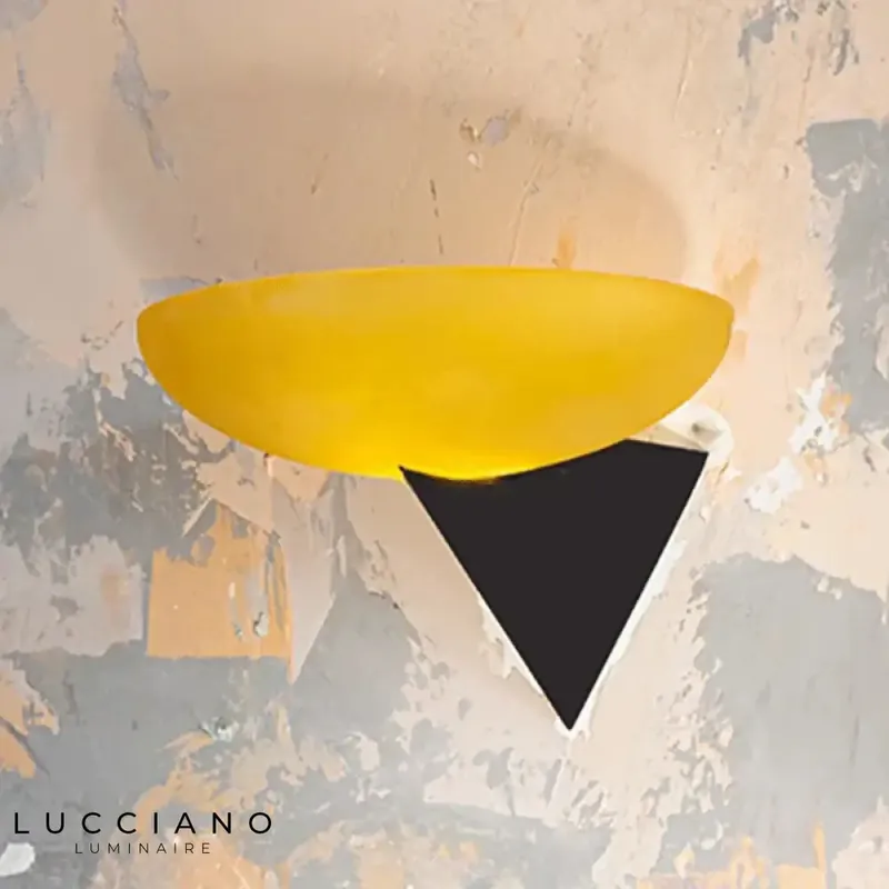 elegant retro design glass wall light