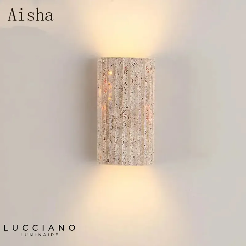 Elegant vintage design outdoor stone wall light