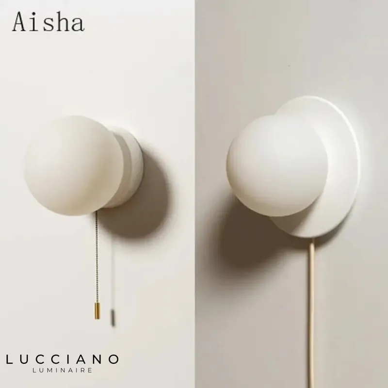 Modern elegant luminous trendy designer wall light.