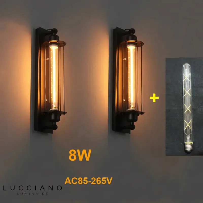 Authentic industrial retro design wall light
