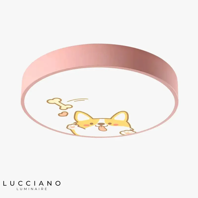 Bright LED cartoon pastel bedroom ceiling light.