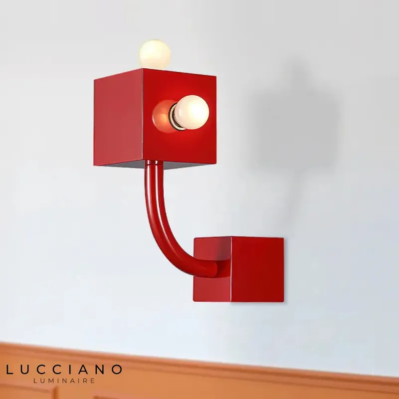 Bauhaus Vintage Wall Sconces Elegant Red Light Fixture