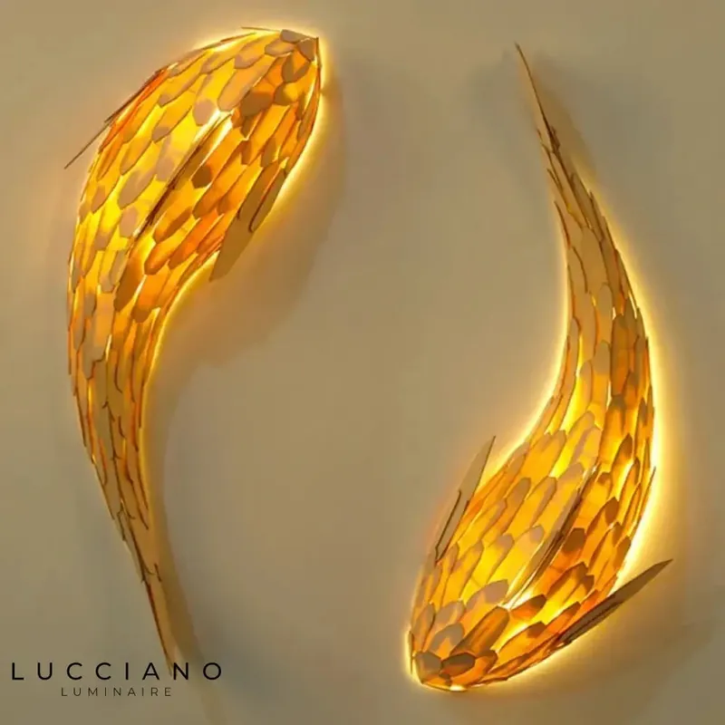 Creative marine whale luminous hanging ceiling light.