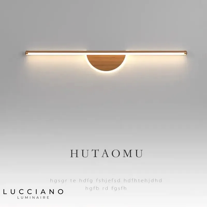 Warm natural wood grain LED wall light