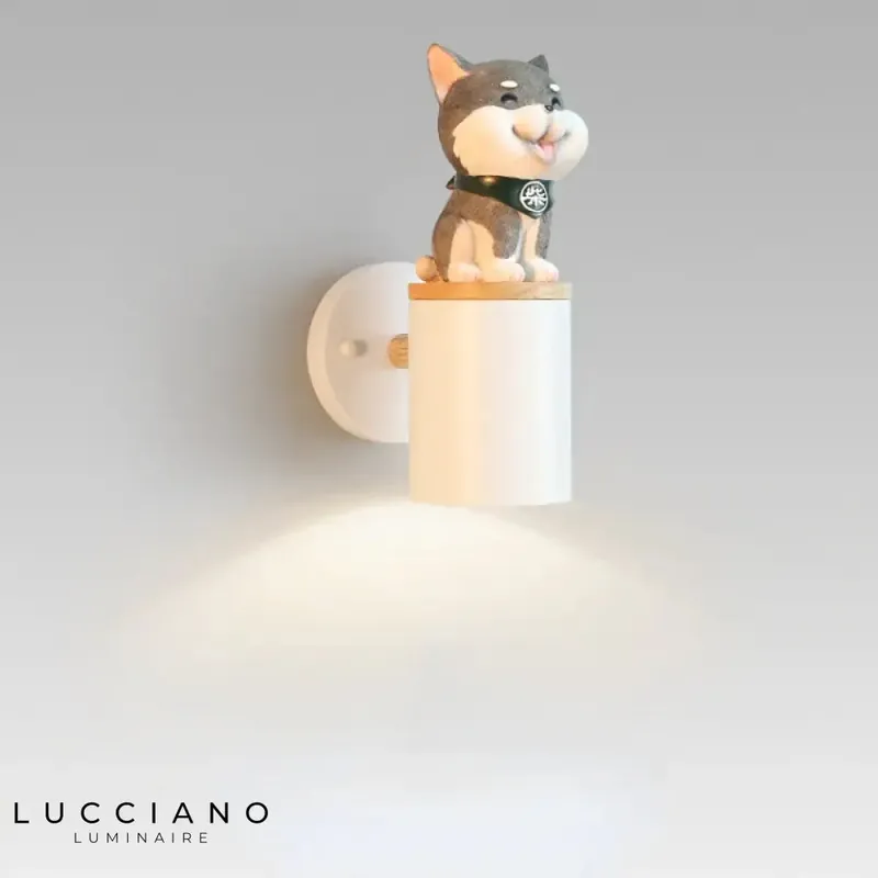 Cute adorable cat LED wall light