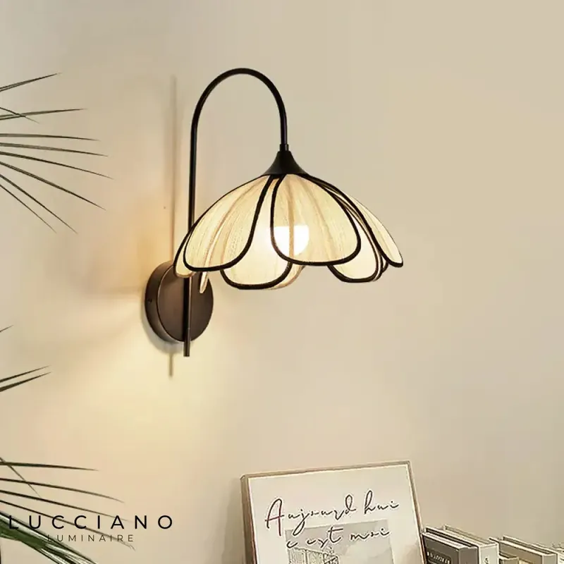 Delicate handmade elegant Japanese wall light
