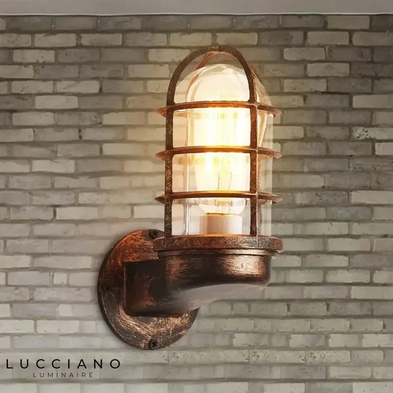 Vintage Industrial Decorative Wall LED Loft Glass
