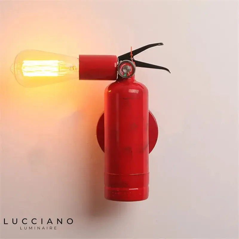 Vintage industrial luminous wall lamp.