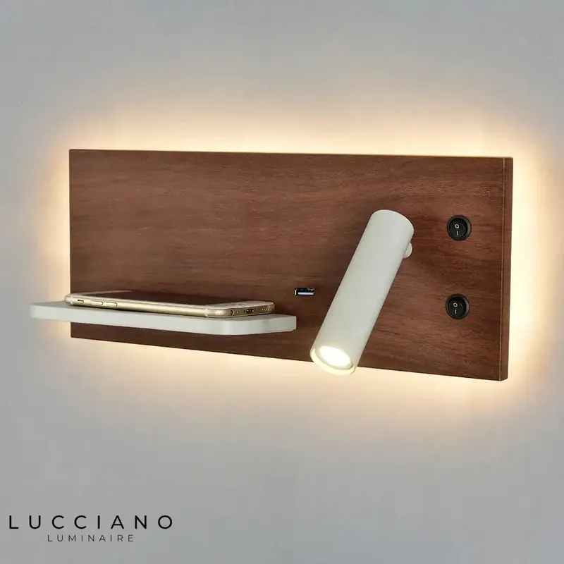 Tokili LED Wall Light with USB Charger