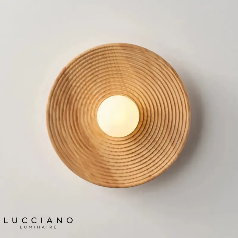 Vintage Japanese decorative illuminated wall lamp.