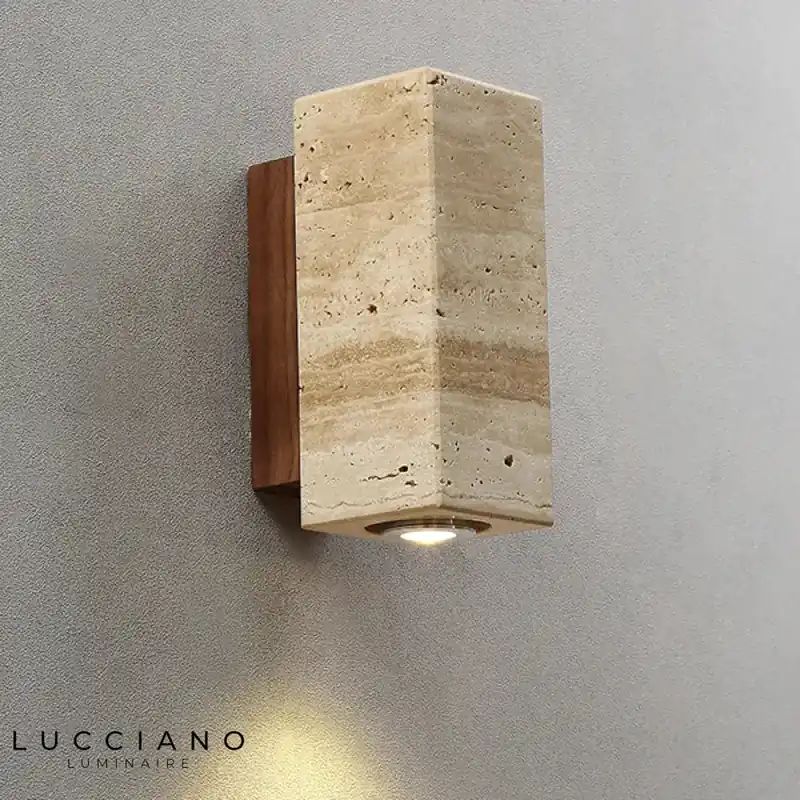 Yellow Marble LED Wall Light