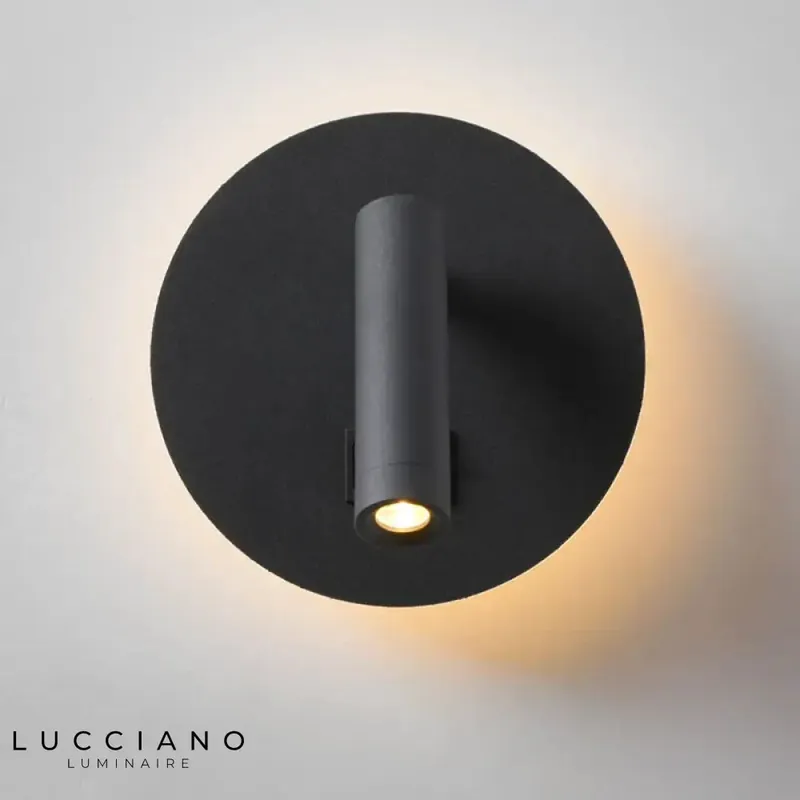 Black wall light elegant modern design