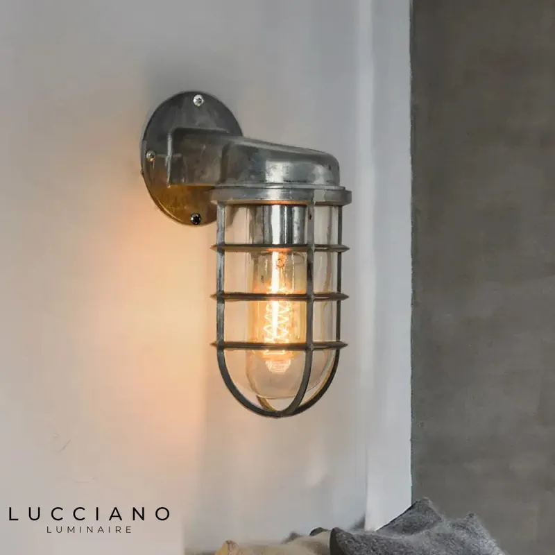 Wrought iron wall light, unique handcrafted design