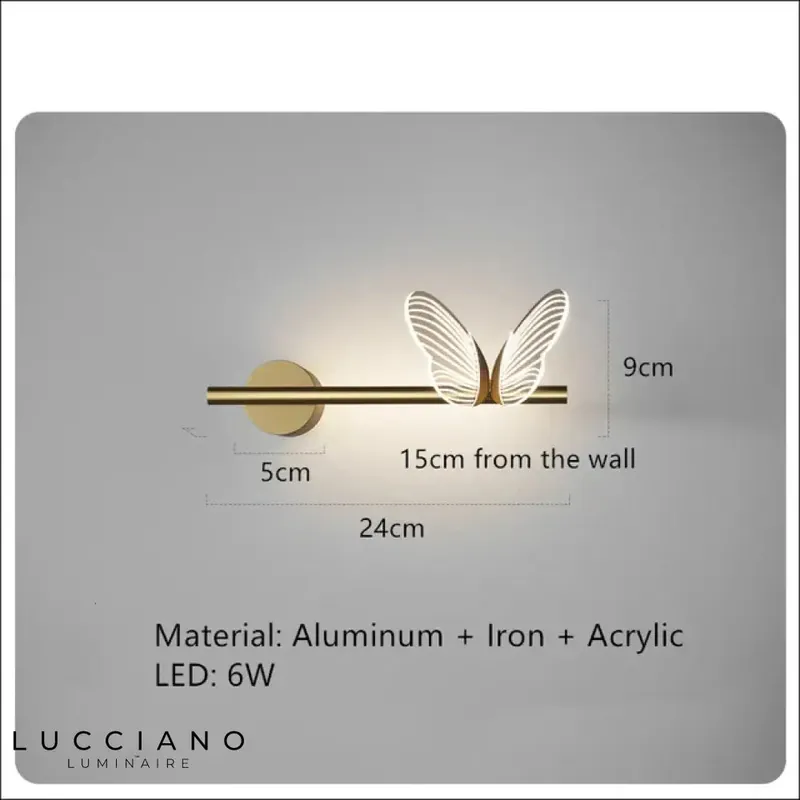 80 days - June 10th Elegant decorative butterfly wall light