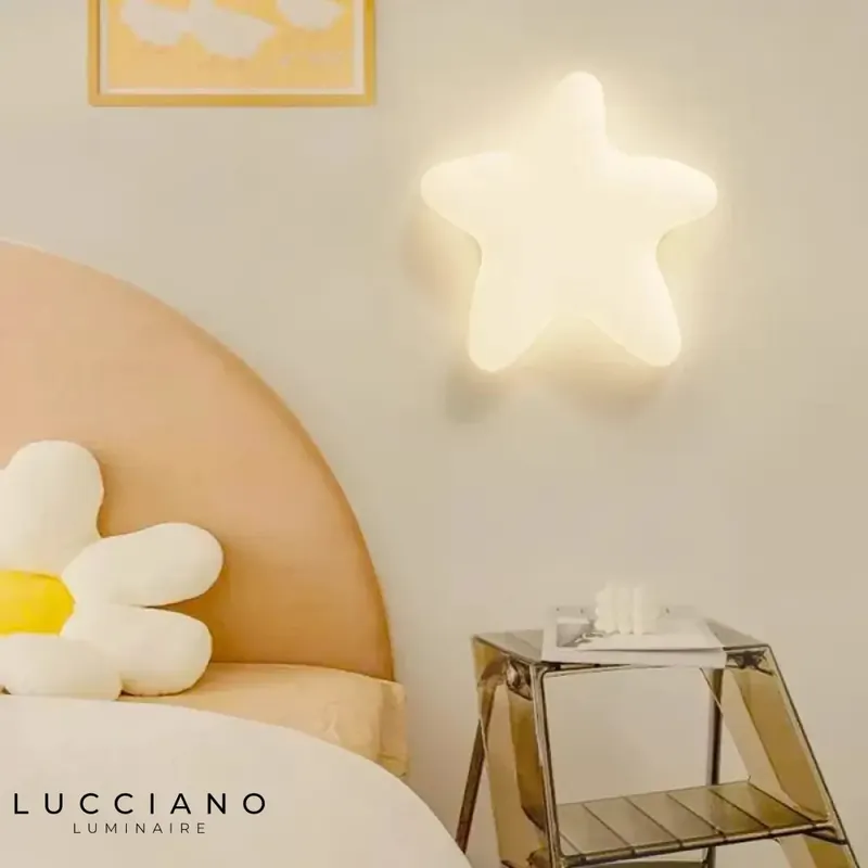 Soft and light white wall sconce.