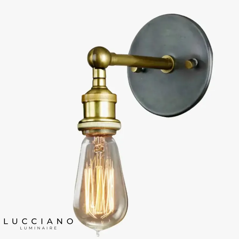 Antique Raw Metal Wall Sconce