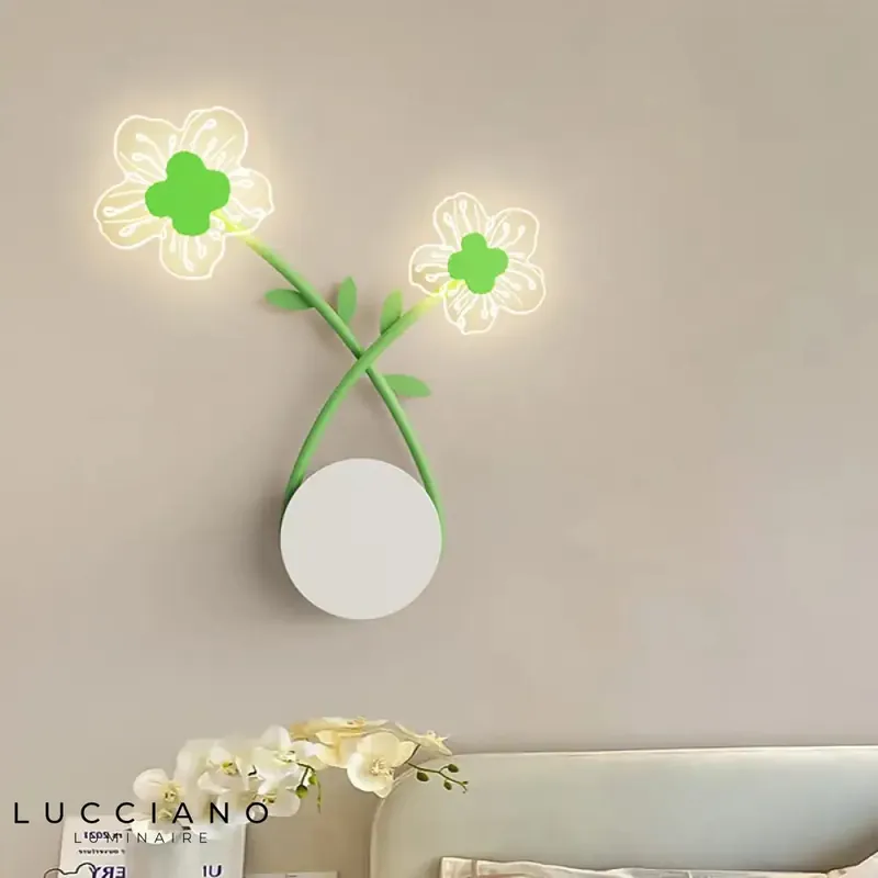 Decorative designer LED plant wall light