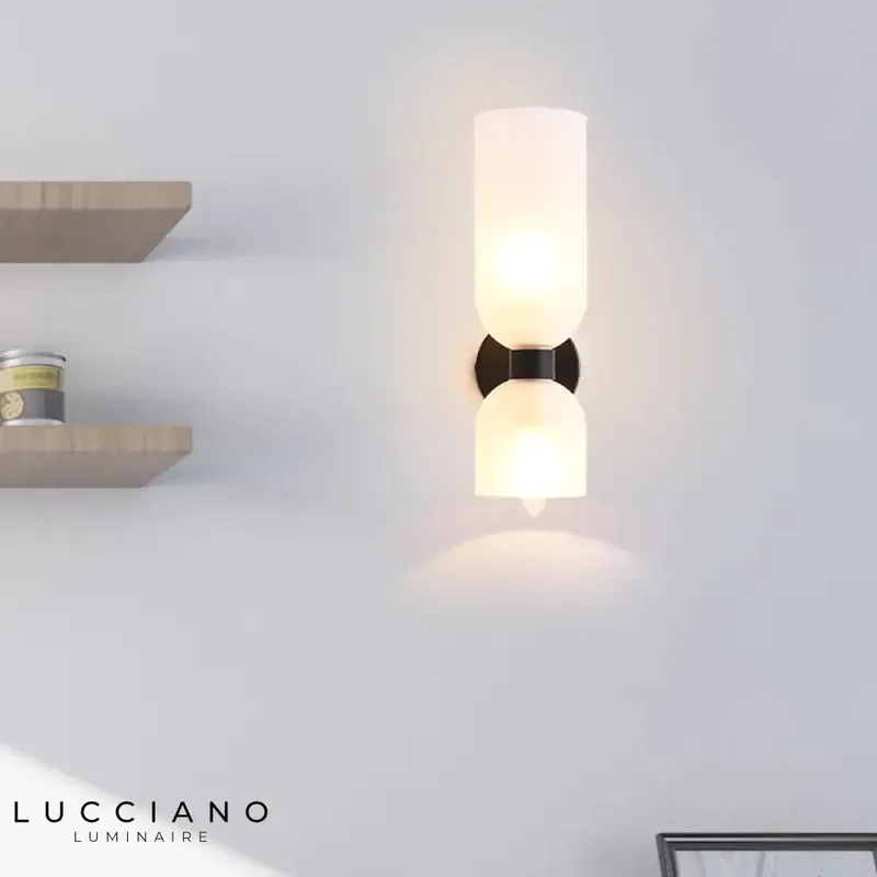 Sleek minimalist contemporary wall lamp