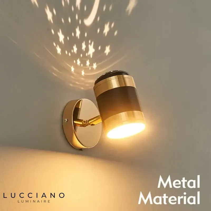 Soft starry Nordic bedside wall lamp.