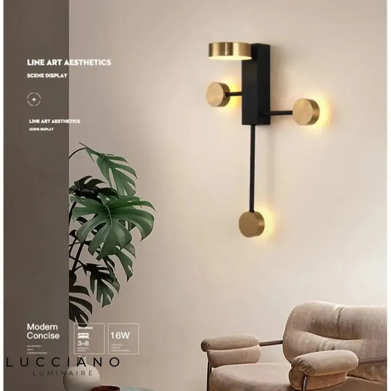 Chic, minimalist LED wall light.