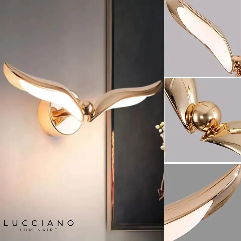 Contemporary wall lamp overlooking the space