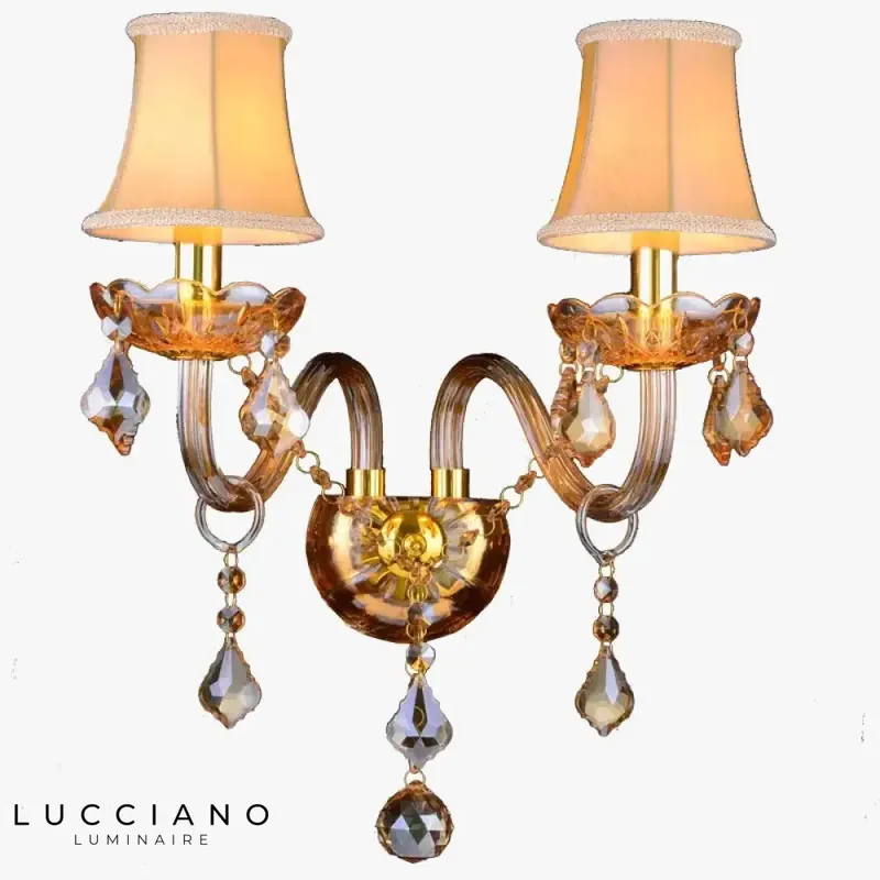 Sparkling and elegant crystal wall lamp.