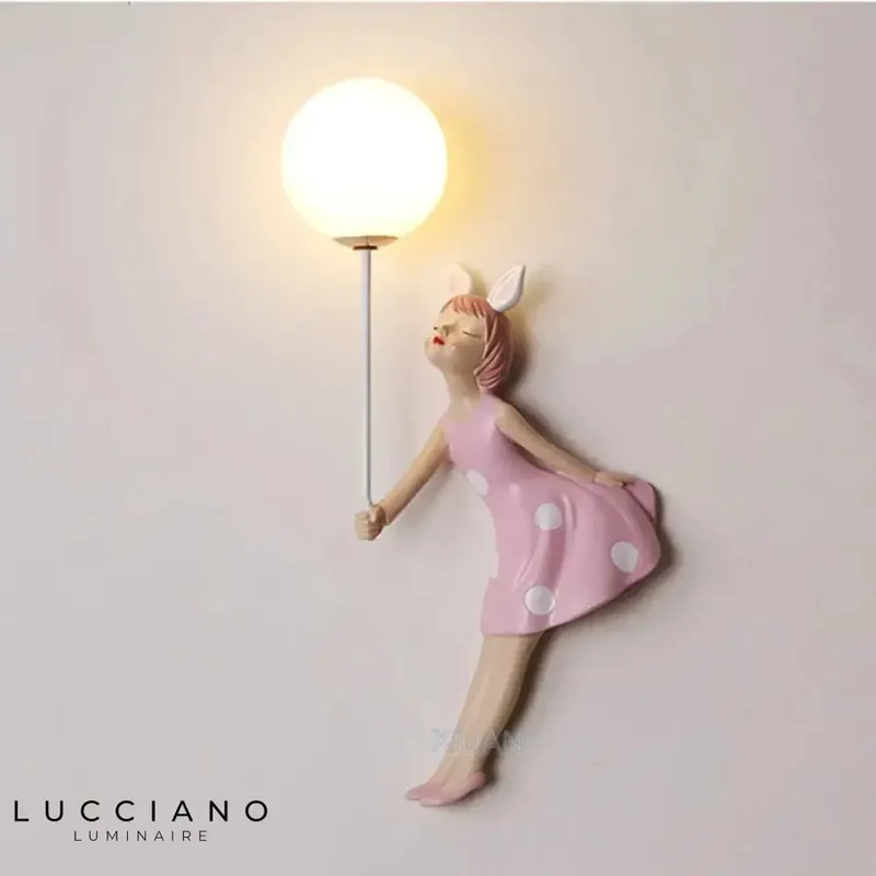Wall light soft resin lunar glow.
