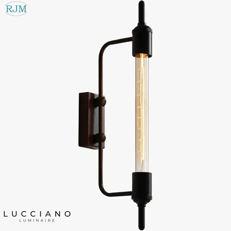 Vintage industrial design tube wall light.