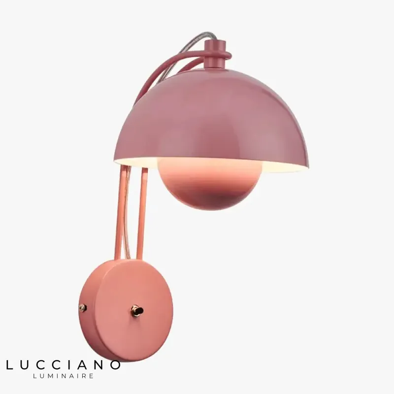 Vintage luminous mushroom bedside wall light