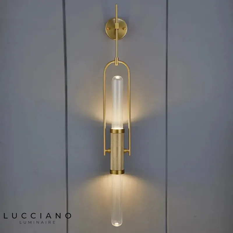 art deco wall light - luminous golden elegance