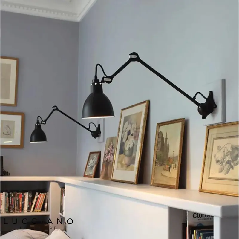 Vintage metal swivel and elegant wall light