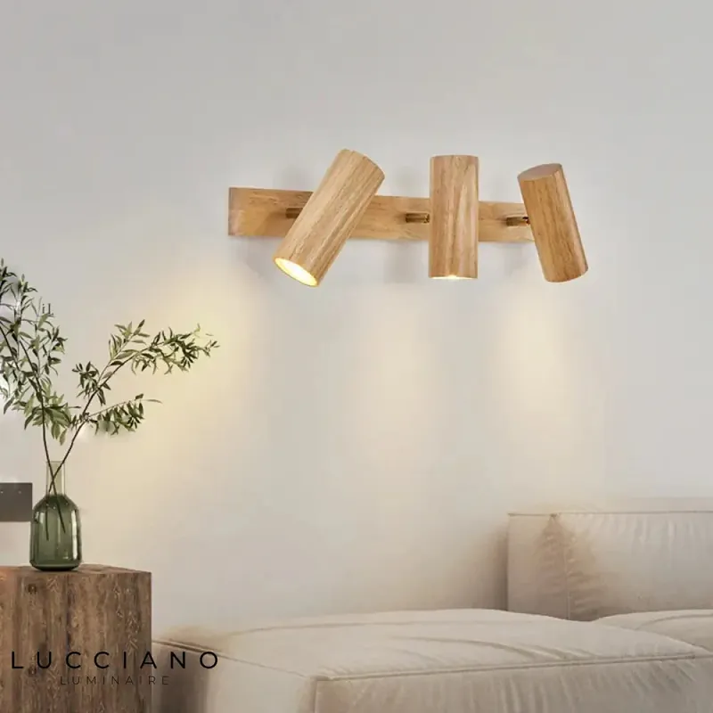 Wooden Scandinavian design wall light