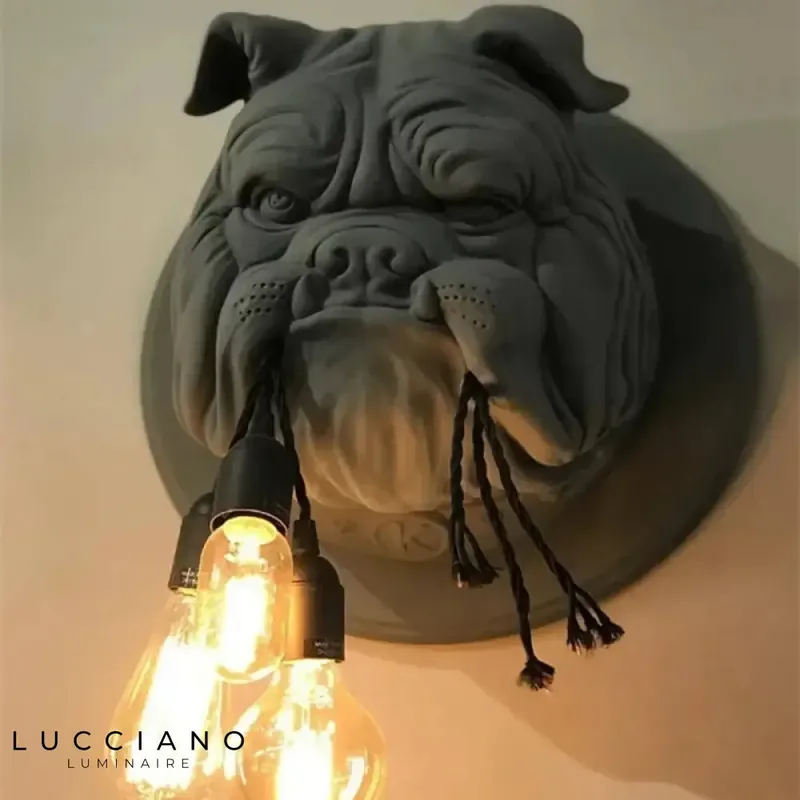 Vintage wall lamp dog retro decor