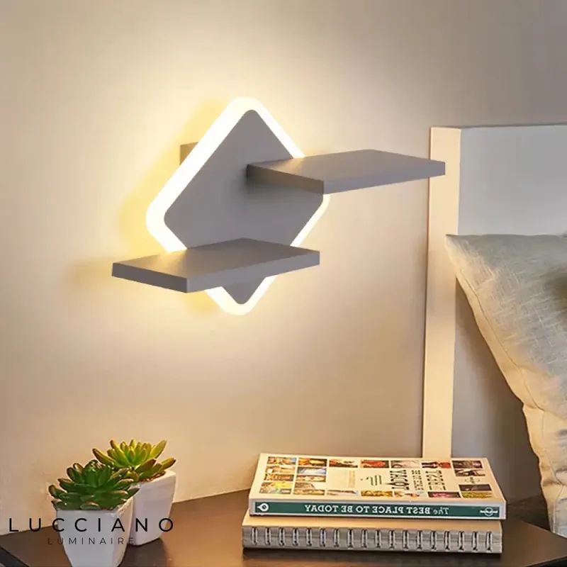 Stylish LED wall light for living room or bedroom.