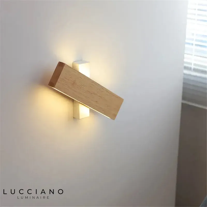 Chic and elegant designer wooden LED wall light
