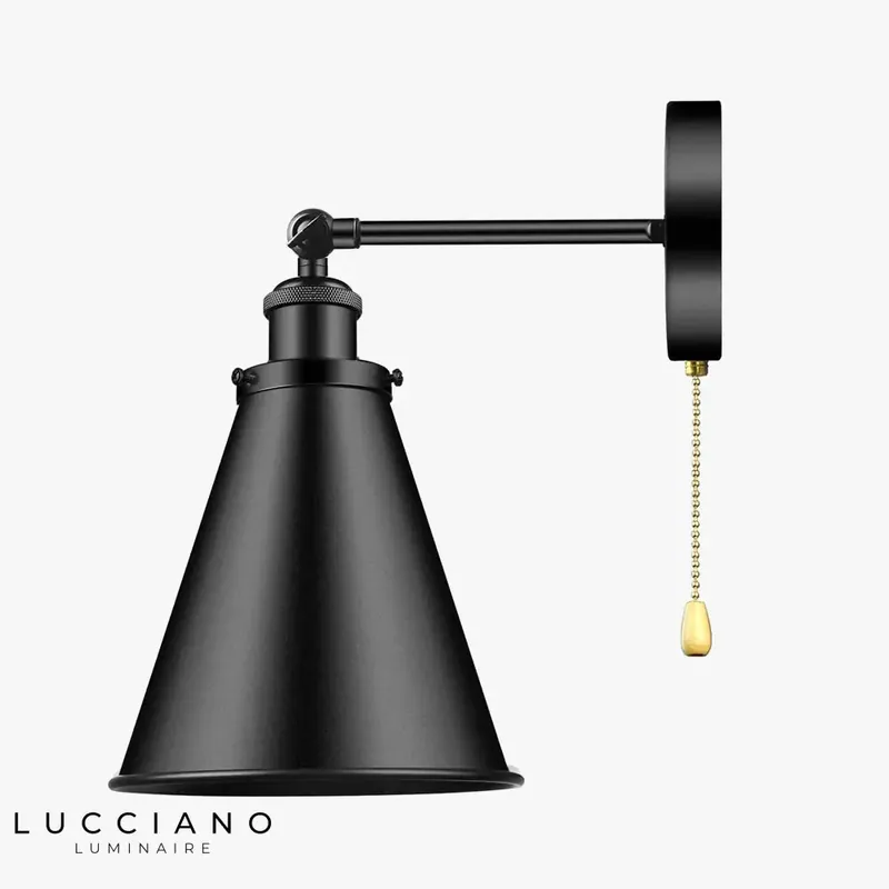 Vintage industrial retro metal wall light.