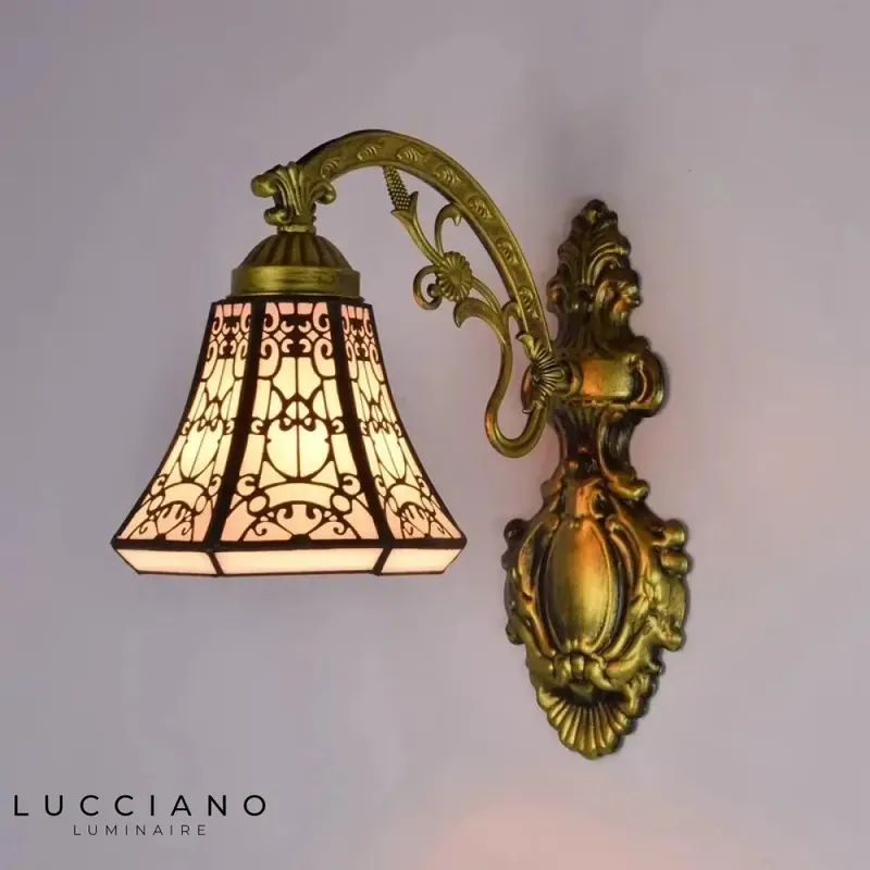 Tiffany Mirror Elegant Retro Decorative Wall Lamp