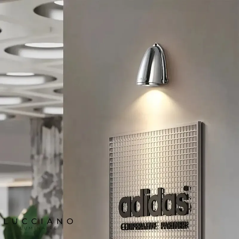 Brutalist industrial metal wall light