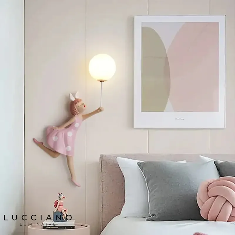 Creative moon decorative wall light.