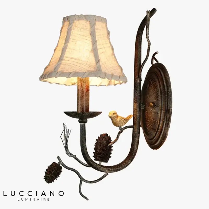 Stylish vintage metal rustic wall sconce.