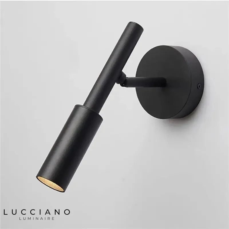 Sleek minimalist black wall light