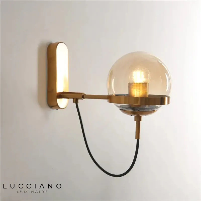 Stylish industrial golden design LED wall light