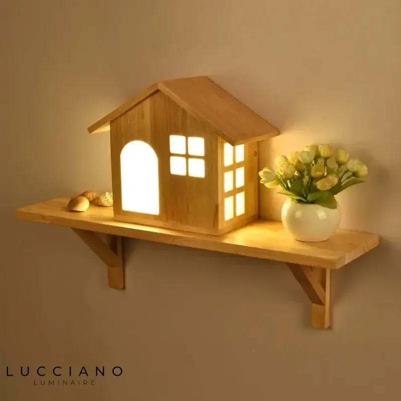 Creative minimalist design wooden wall light