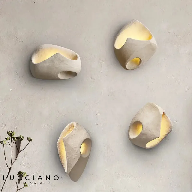 Creative stylish and original white designer LED wall light