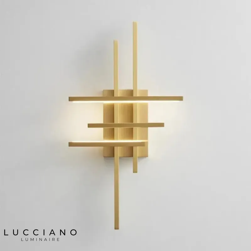 Contemporary elegant golden design LED wall light